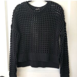 Express Black Open-Knit Women's Sweater